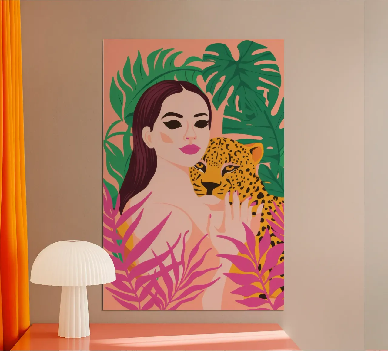 Leopard Print Muse poster by Veil Maya