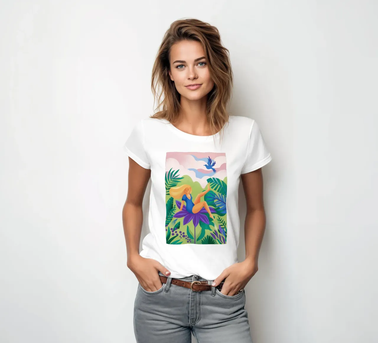 Iris in paradiso t-shirt da donna da Flock Reverie