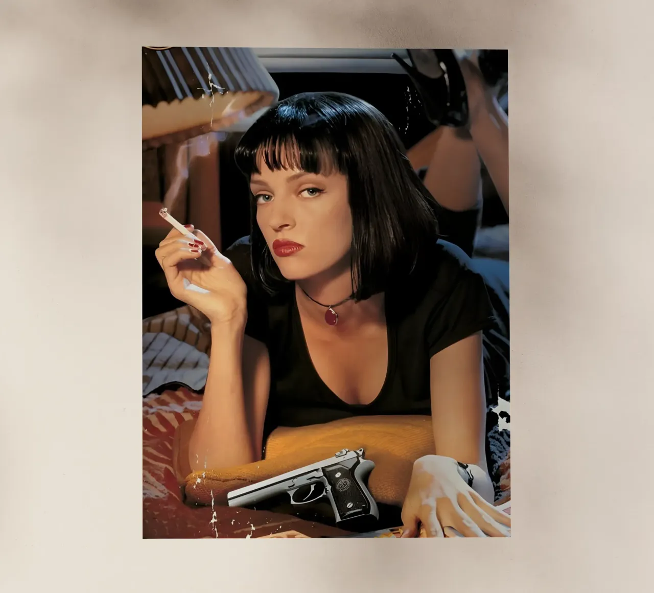 Pulp Fiction pellicola backlit da Low poly art