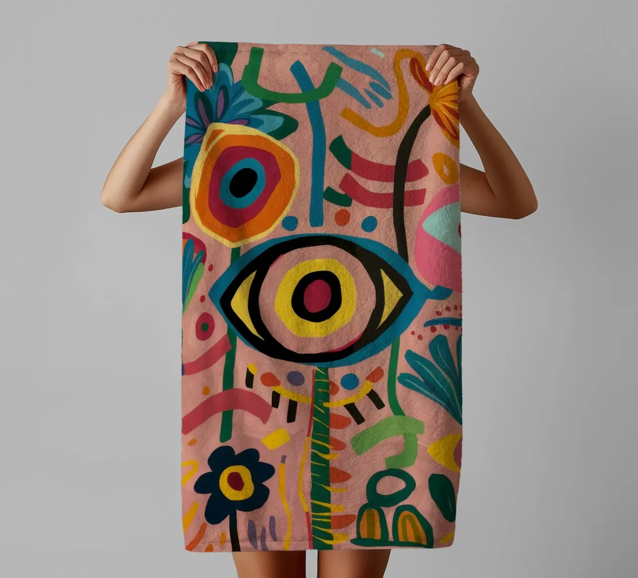 Flora Sguardo mistico asciugamano da bagno da Prism Ritual