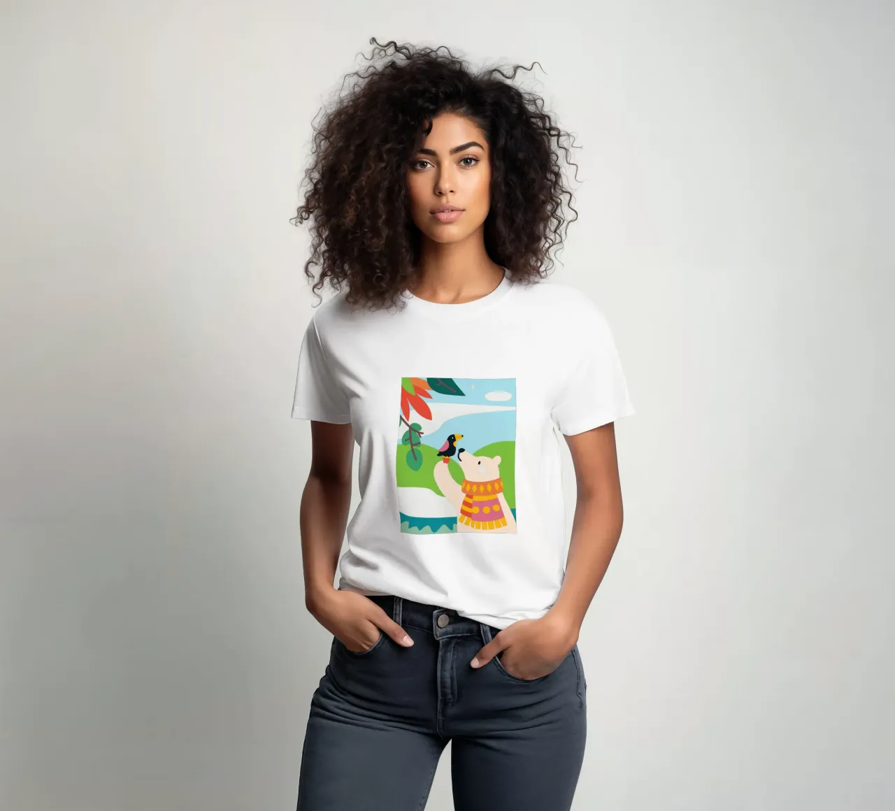 Orsi e uccelli t-shirt da CUTE ANIMALS