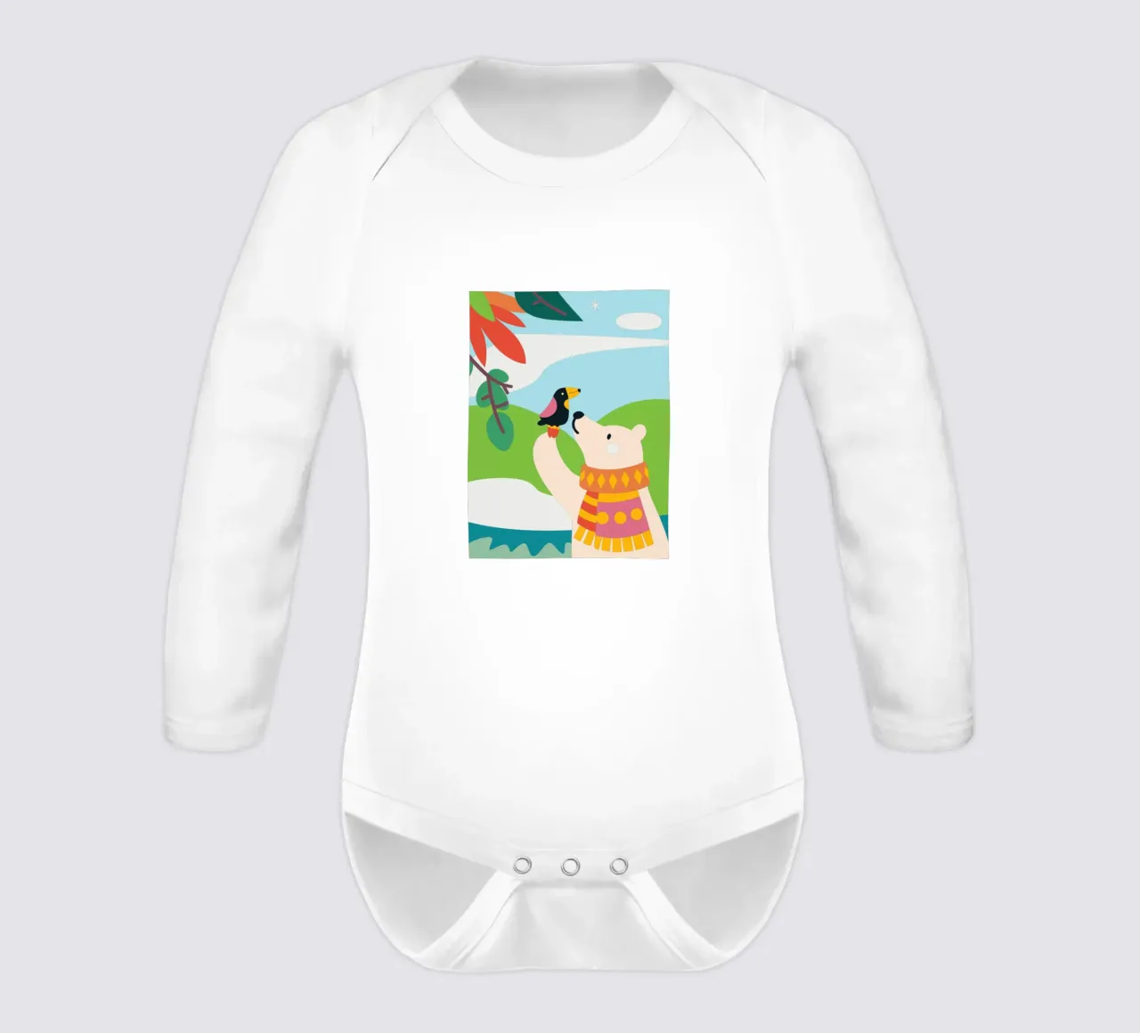 Orsi e uccelli body neonato maniche lunghe da CUTE ANIMALS
