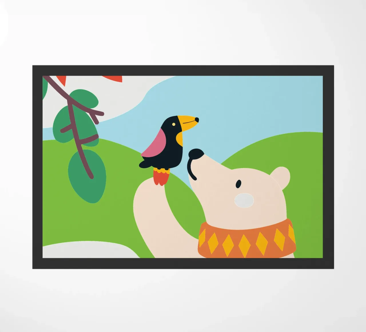 Orsi e uccelli zerbino da CUTE ANIMALS