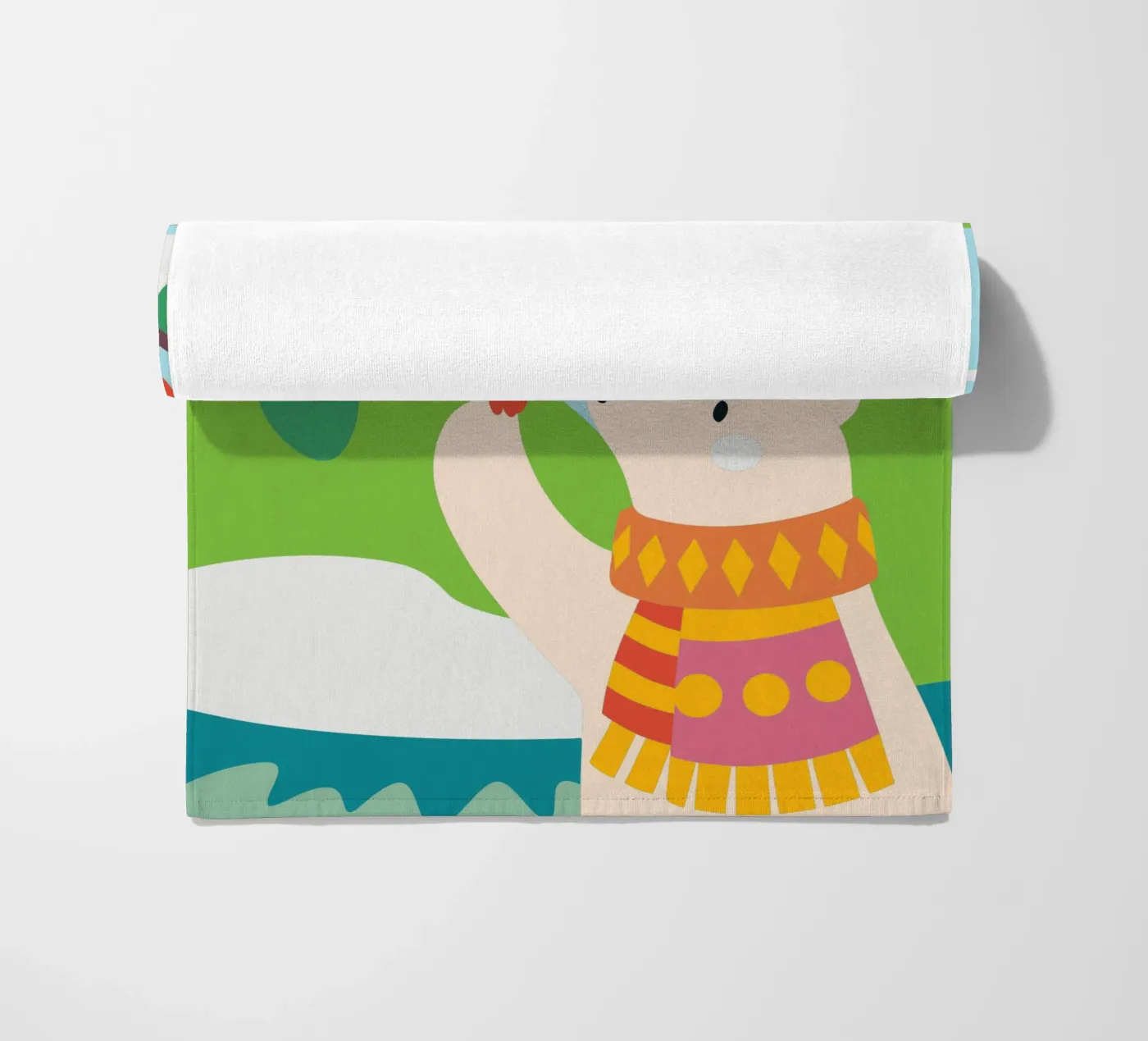 Bears and Birds beach towel by CUTE ANIMALS
