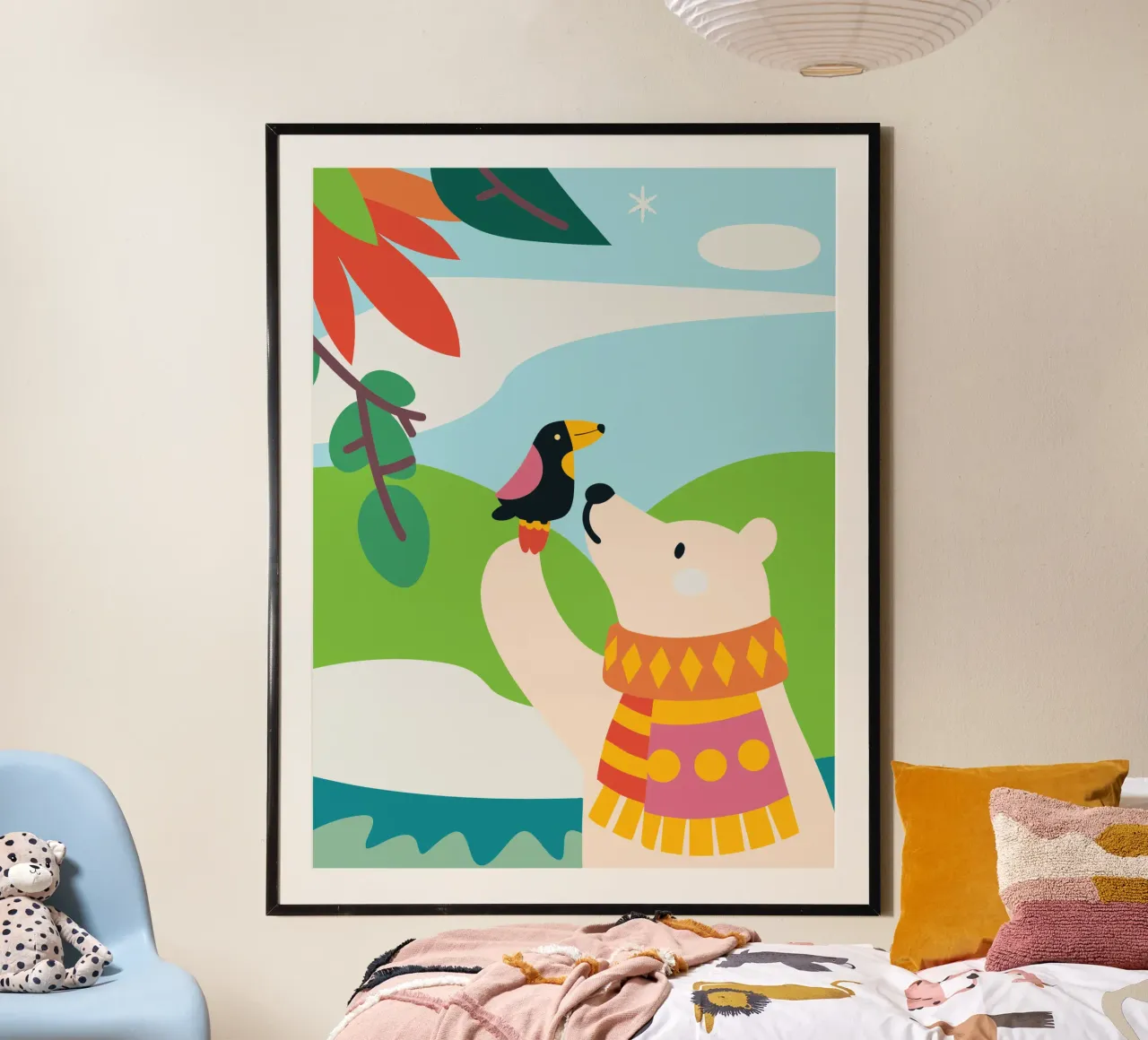 Orsi e uccelli poster da CUTE ANIMALS