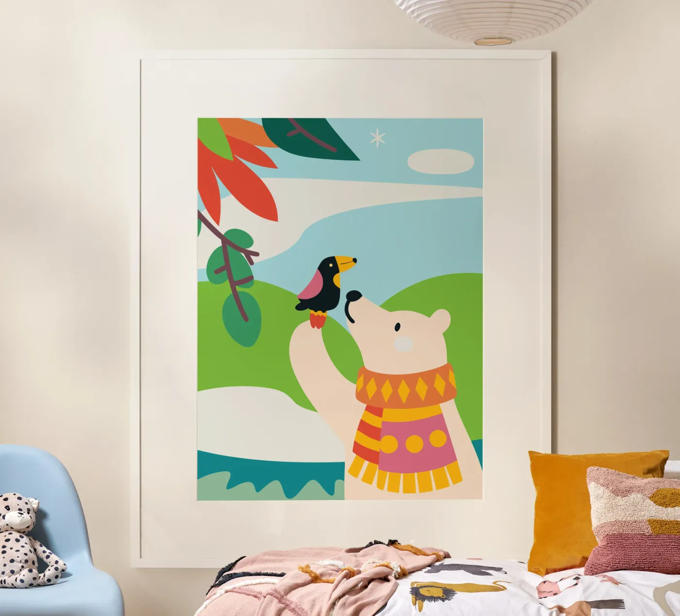 Bears and Birds poster by CUTE ANIMALS