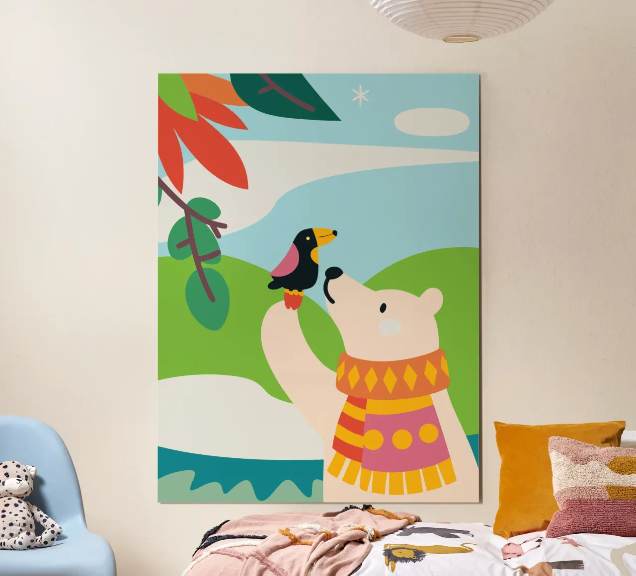 Orsi e uccelli poster da CUTE ANIMALS