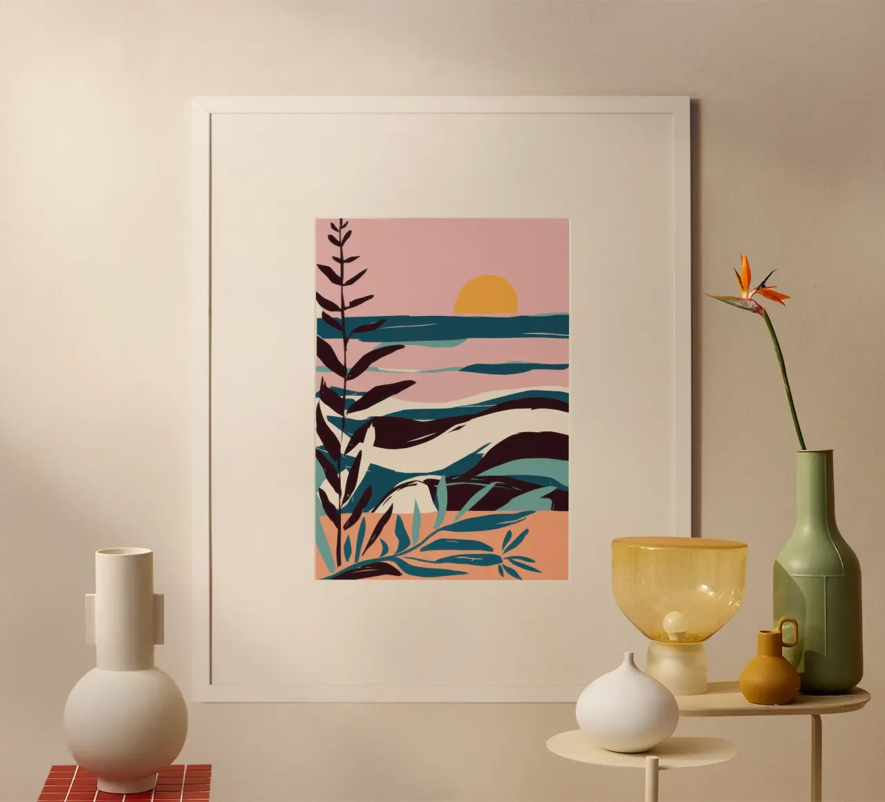 Abstracte kustdroom poster van Veil Maya