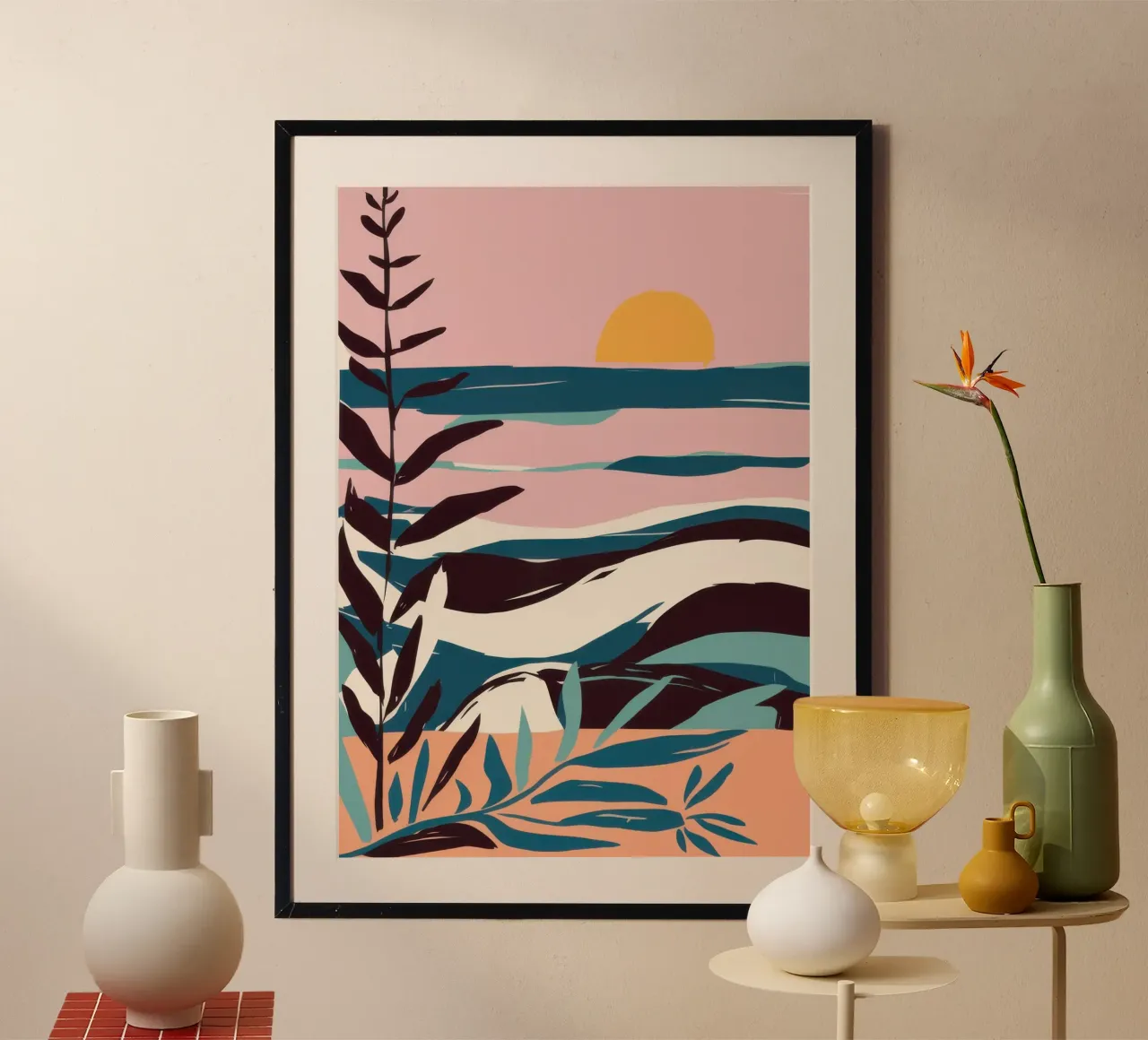 Abstracte kustdroom poster van Veil Maya