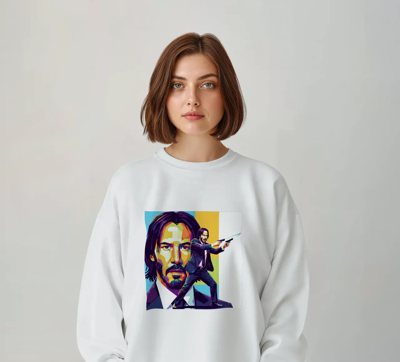 Keanu Reeves in WPAP art style felpa da Hantamrata