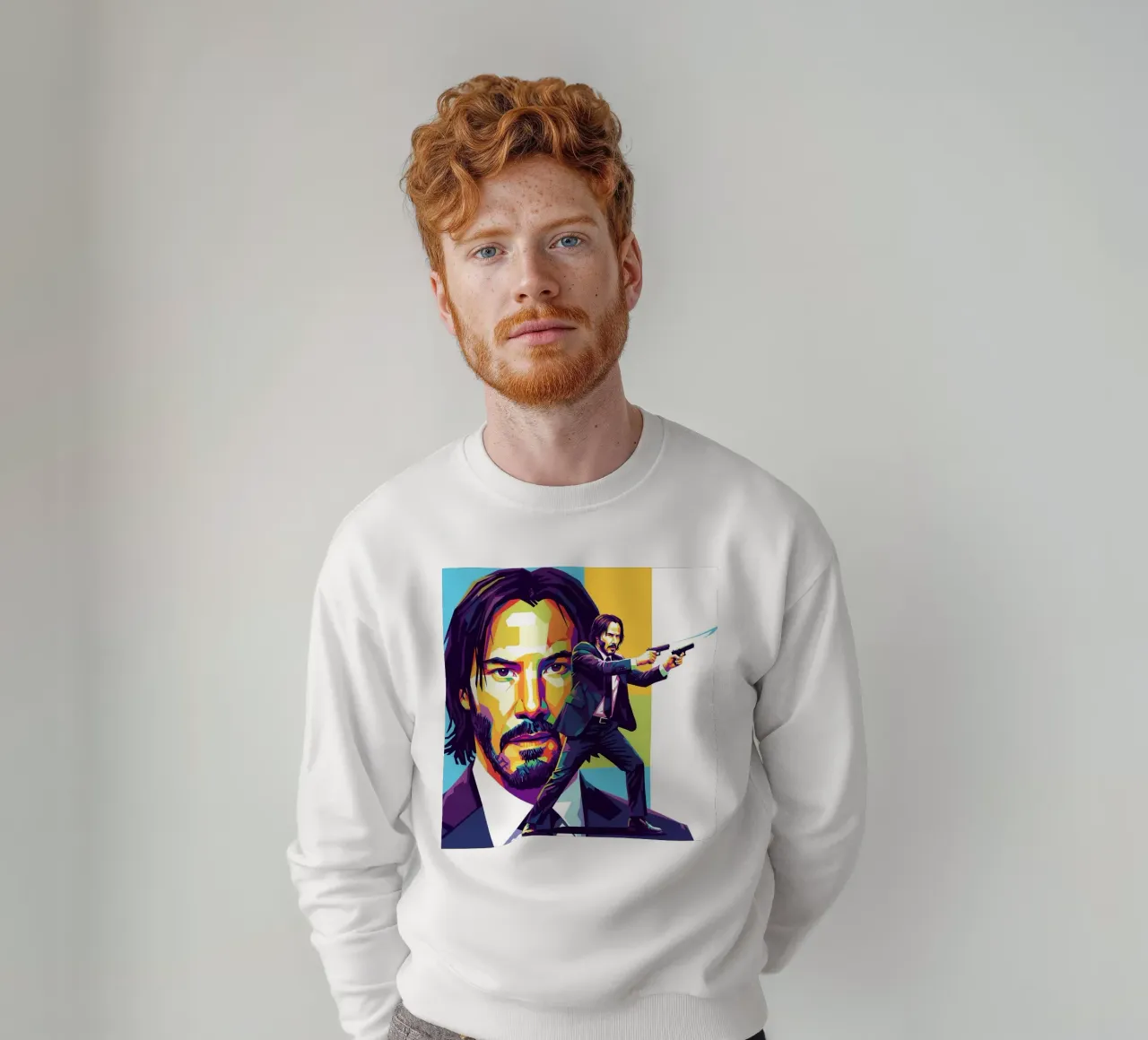 Keanu Reeves in WPAP art style felpa da Hantamrata