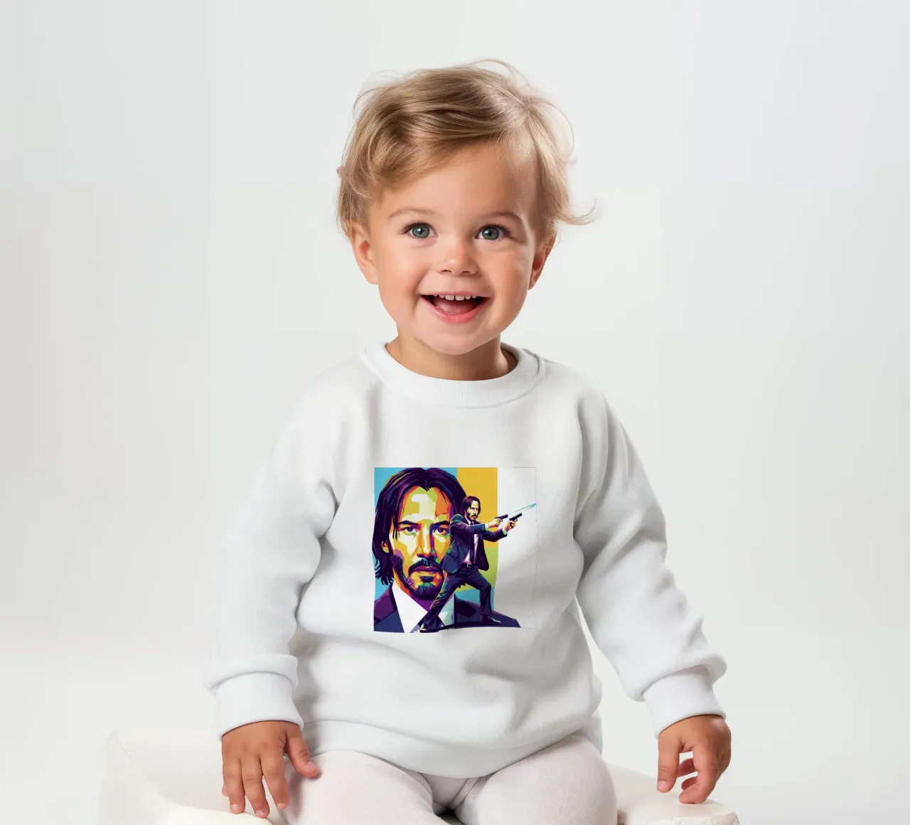 Keanu Reeves in WPAP art style felpa neonato da Hantamrata