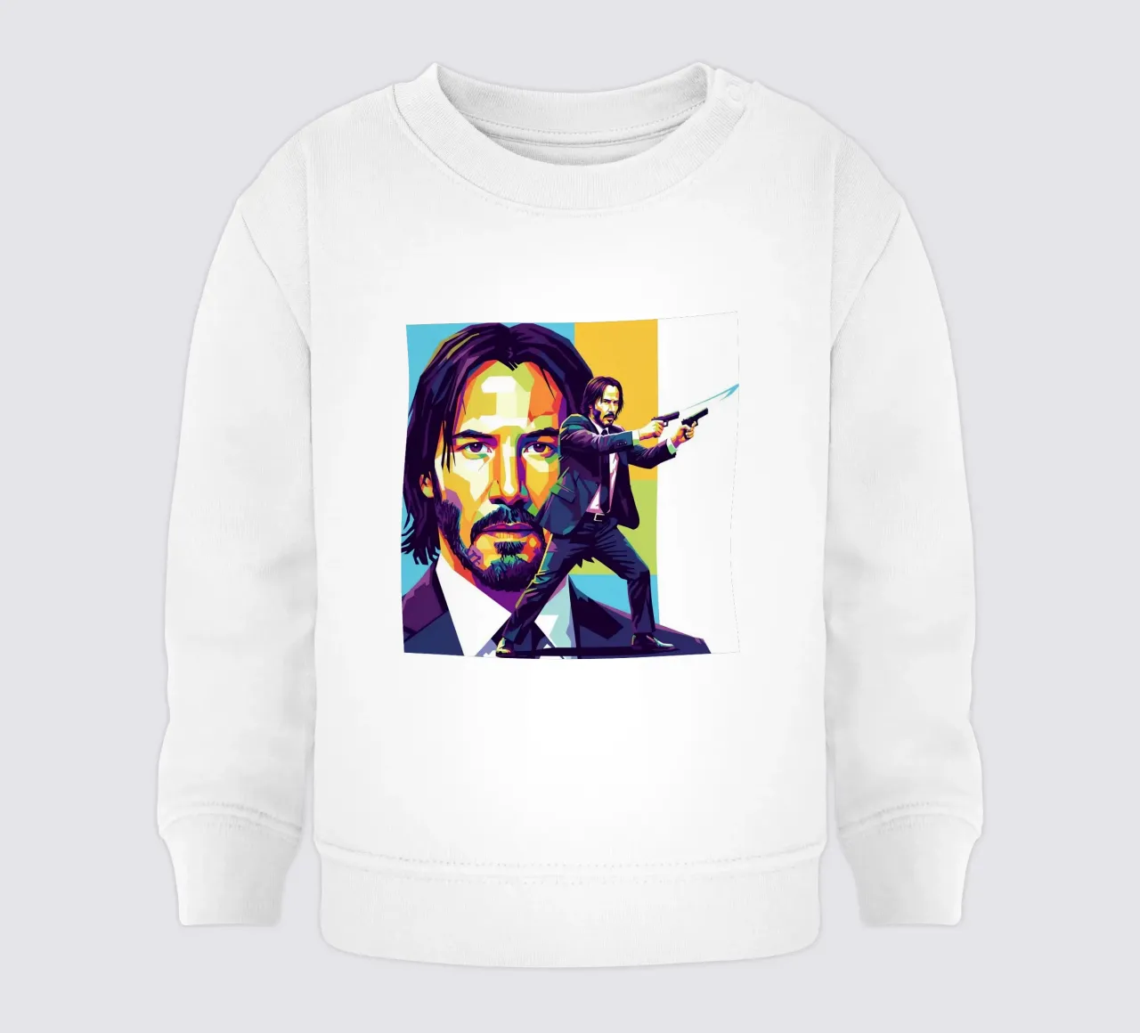 Keanu Reeves in WPAP art style felpa neonato da Hantamrata