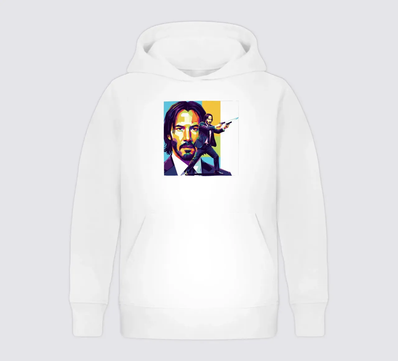 Keanu Reeves in WPAP art style felpa bambino con cappuccio da Hantamrata