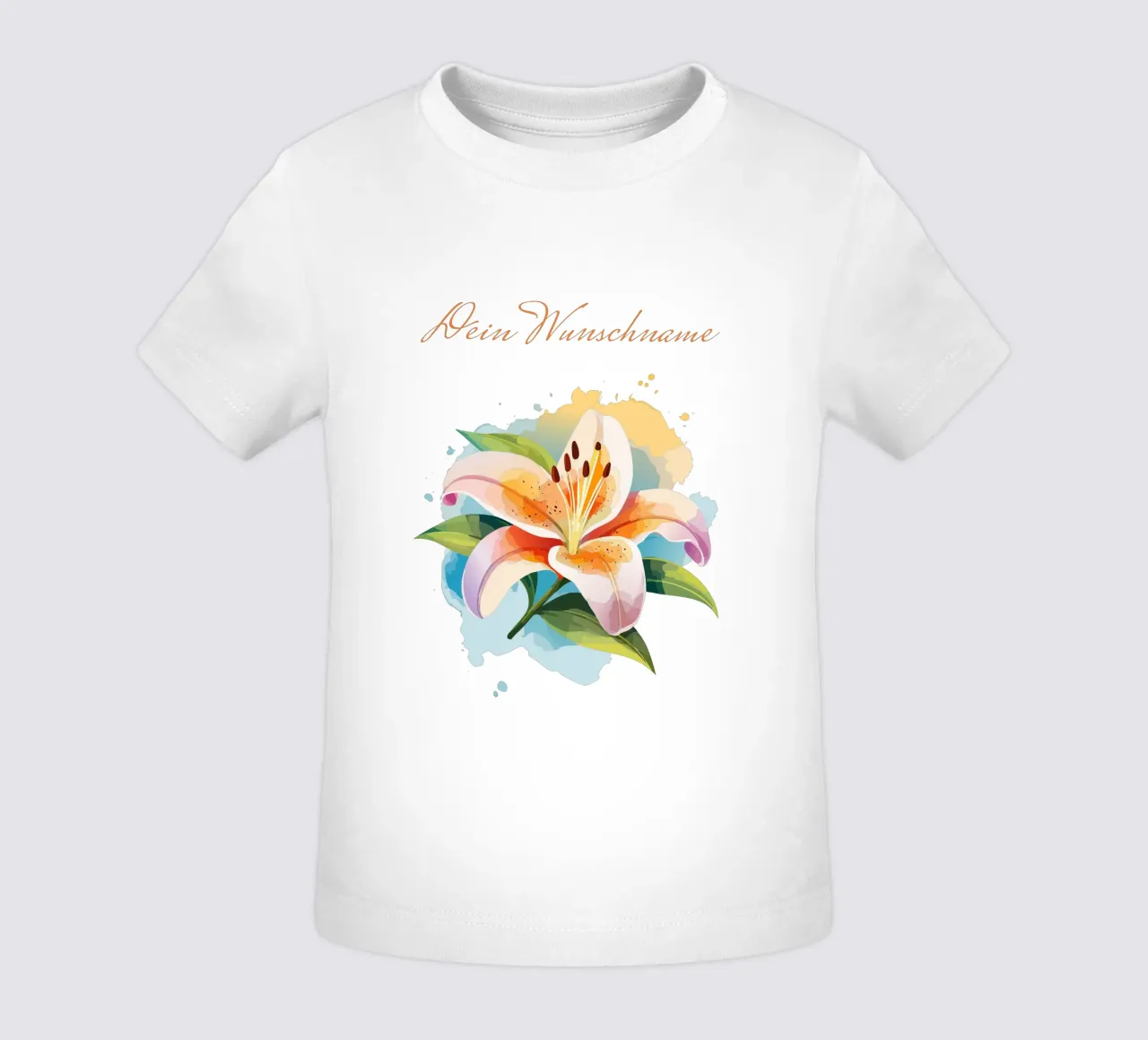 Birth flower - May lily baby t-shirt by Geburtsblume