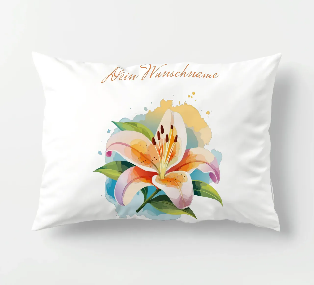 Birth flower - May lily decorative cushion by Geburtsblume