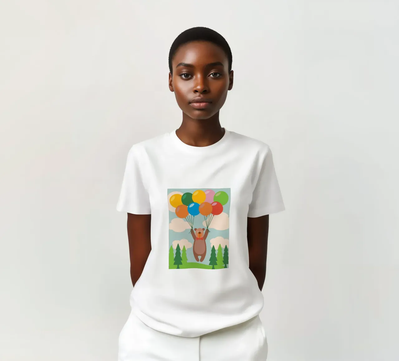 Orso con palloncino t-shirt da CUTE ANIMALS