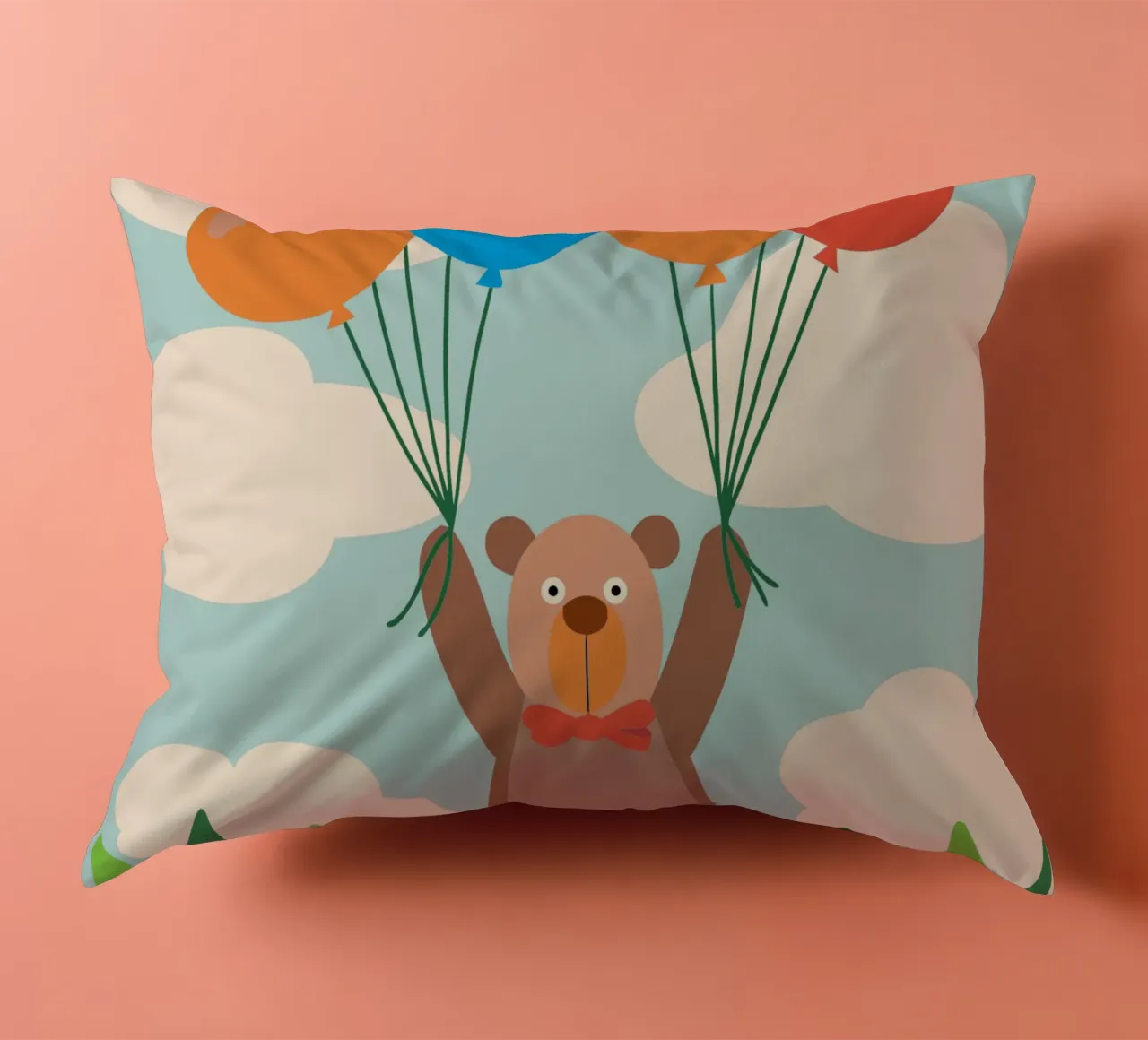 Orso con palloncino cuscino da CUTE ANIMALS
