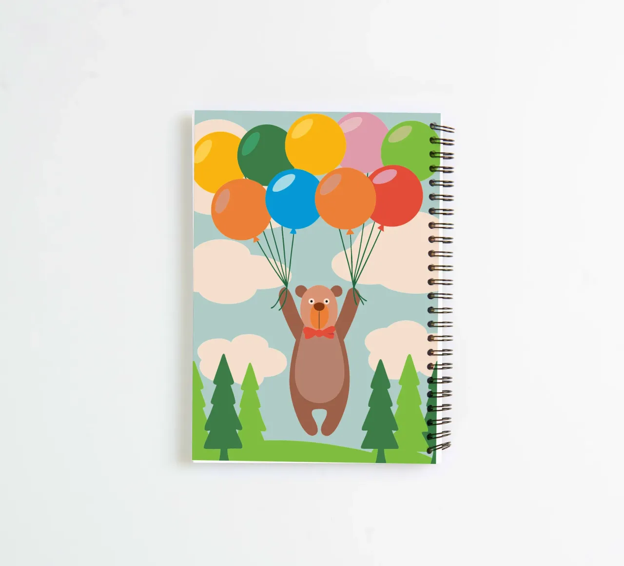 Ours avec ballon carnet à spirale de CUTE ANIMALS