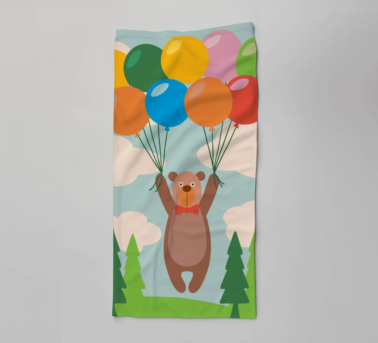 Orso con palloncino asciugamano da bagno da CUTE ANIMALS