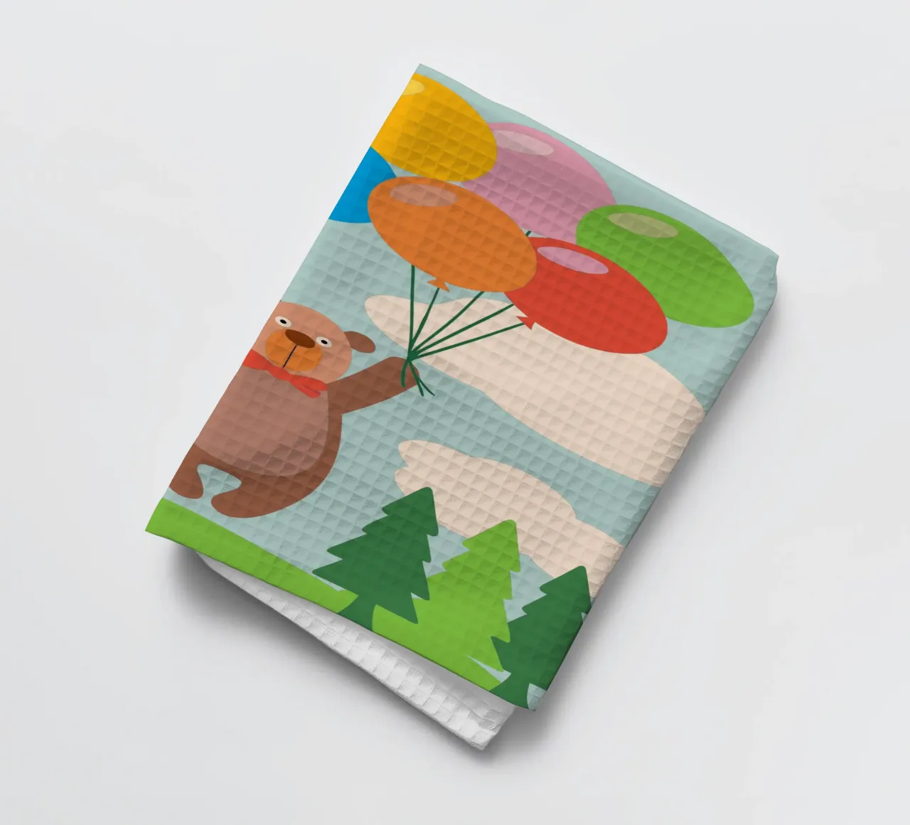 Orso con palloncino canovaccio da cucina da CUTE ANIMALS