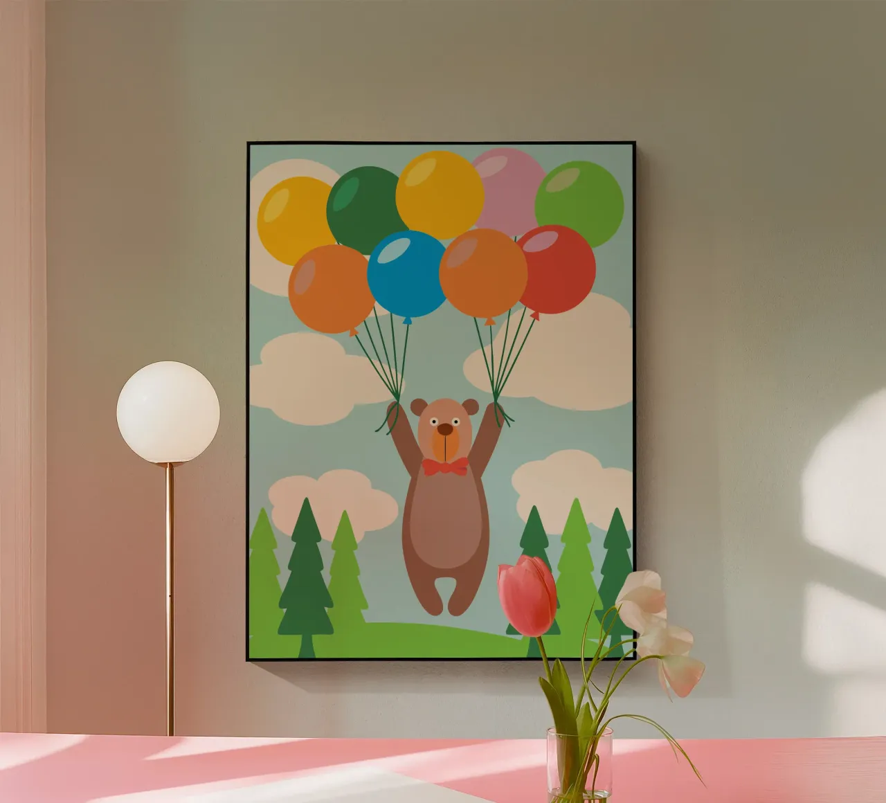 Orso con palloncino plexiglass da CUTE ANIMALS