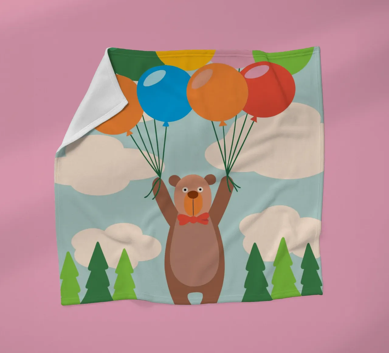 Orso con palloncino coperta in pile da CUTE ANIMALS