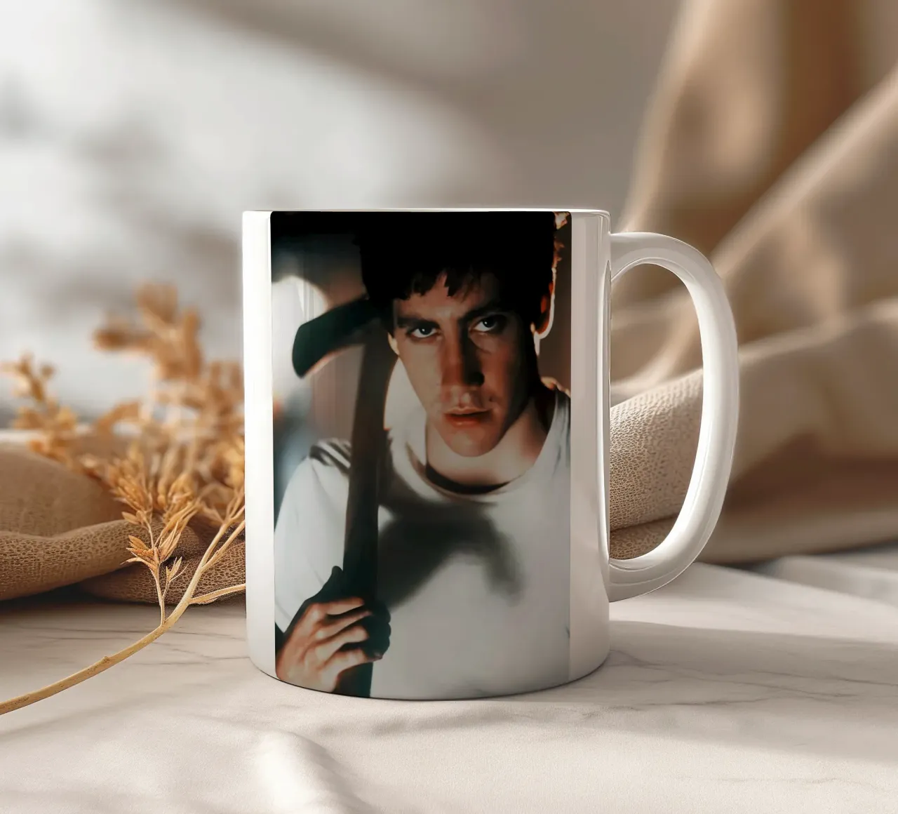 young man tazza in ceramica da Low poly art