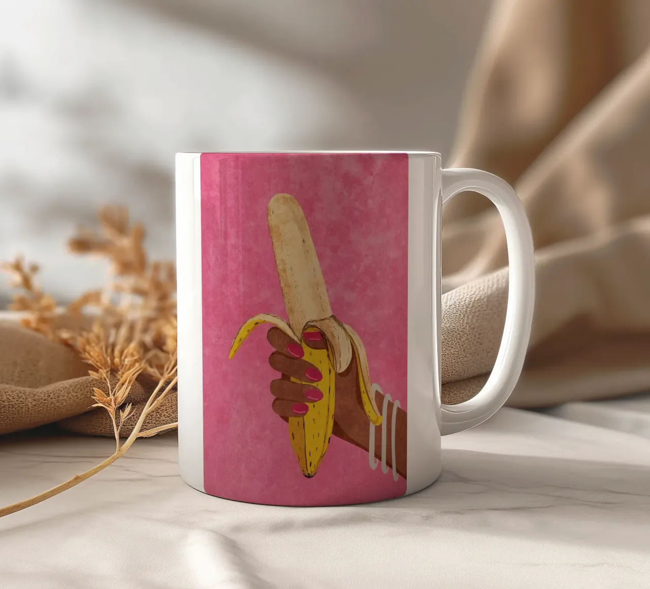 Banana tazza in ceramica da Ben King