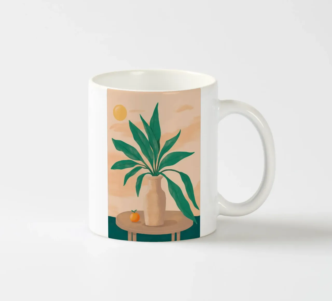 Semplice quiete vegetale tazza in ceramica da Veil Maya