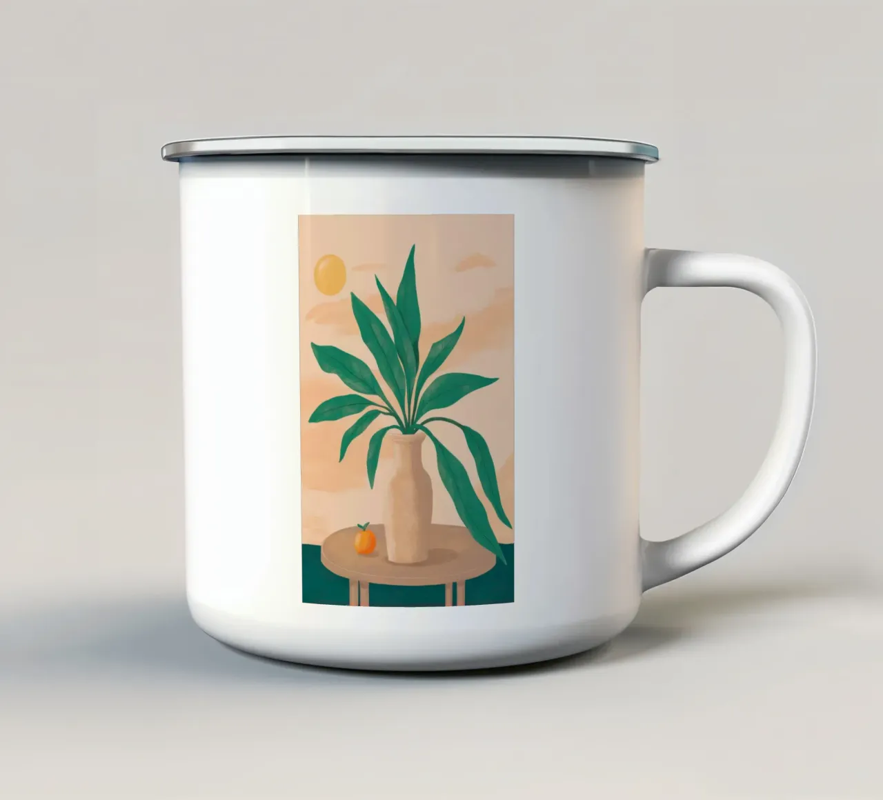 Semplice quiete vegetale tazza in smalto da Veil Maya