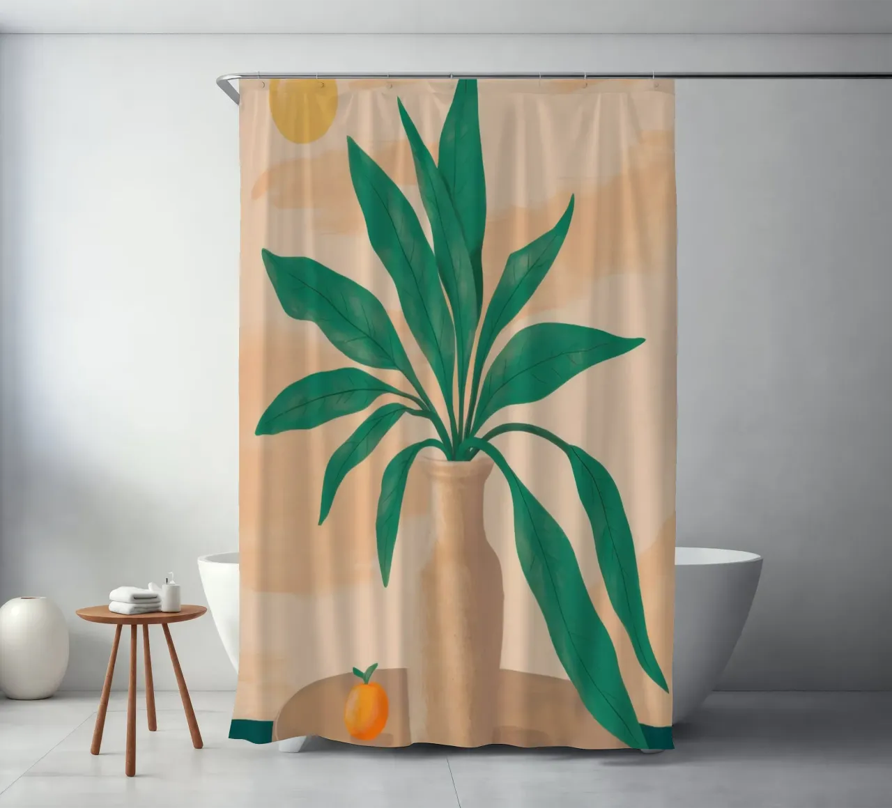 Semplice quiete vegetale tenda da doccia da Veil Maya