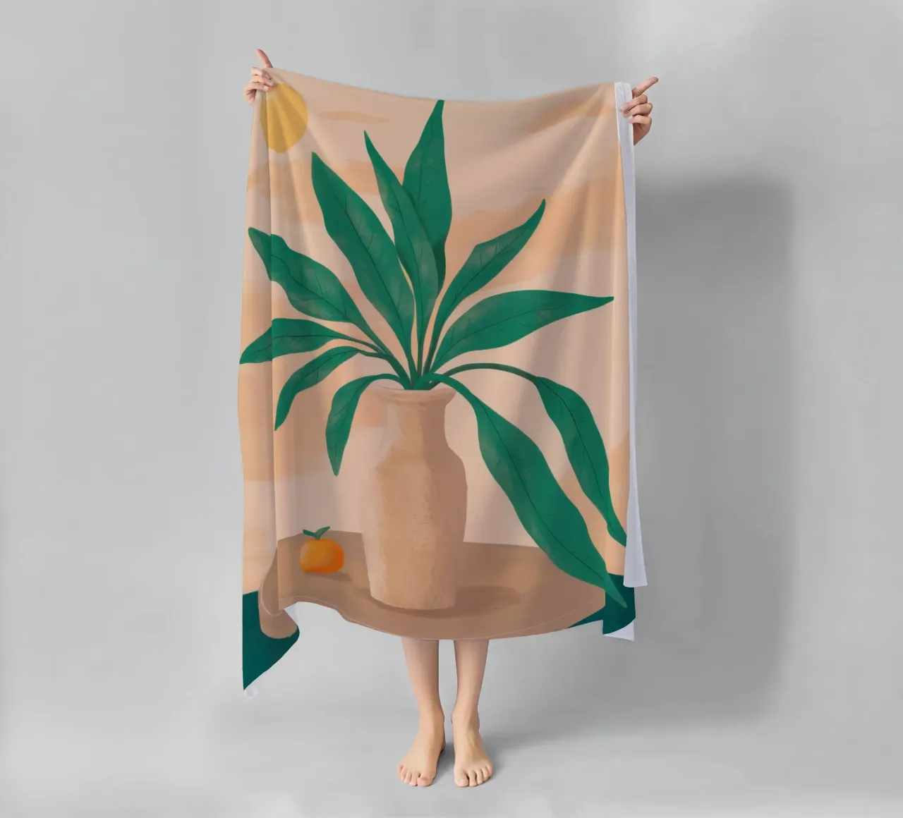 Semplice quiete vegetale telo mare da Veil Maya