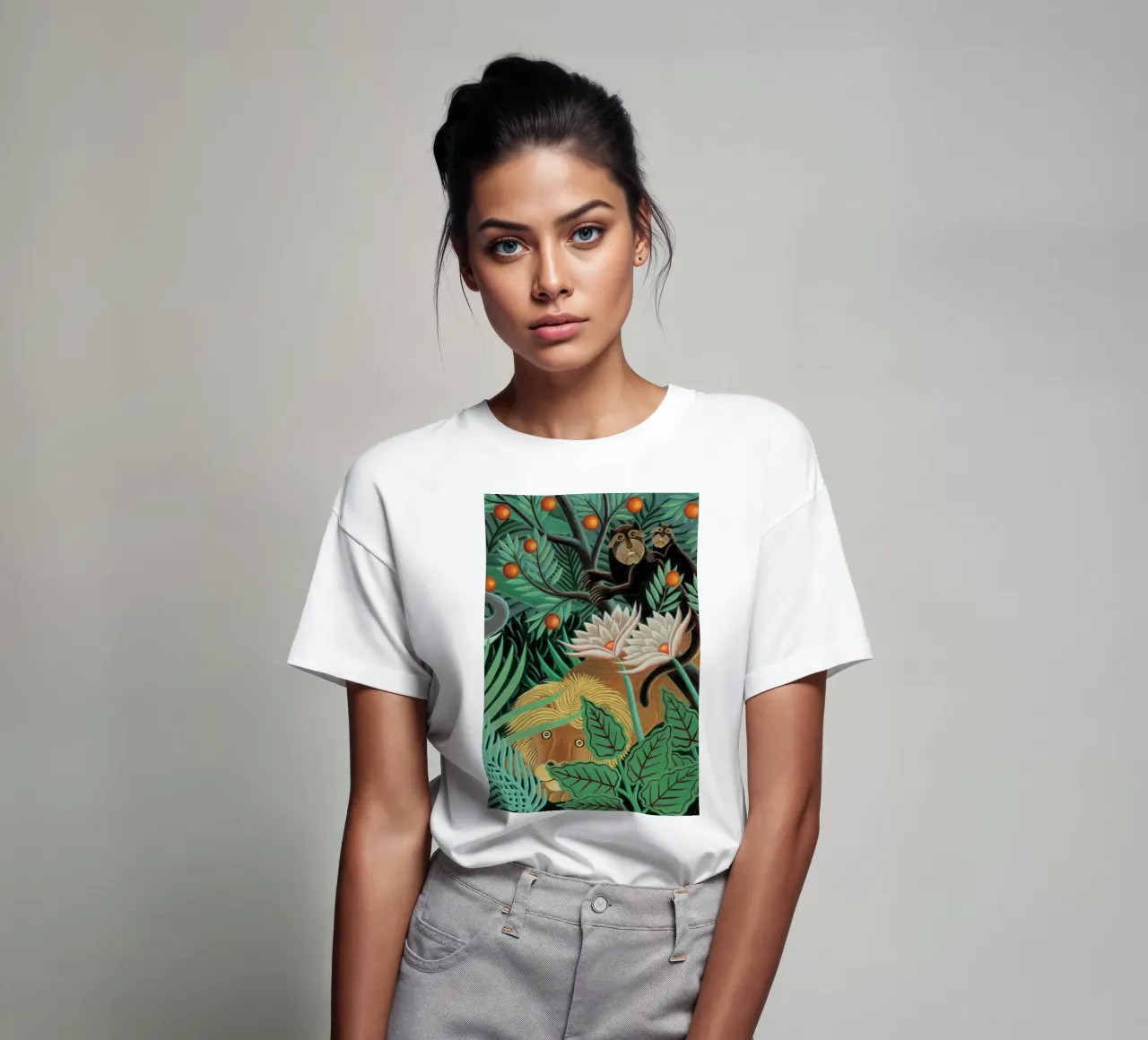mannelijke leeuw op de loer t-shirt van taylor shop
