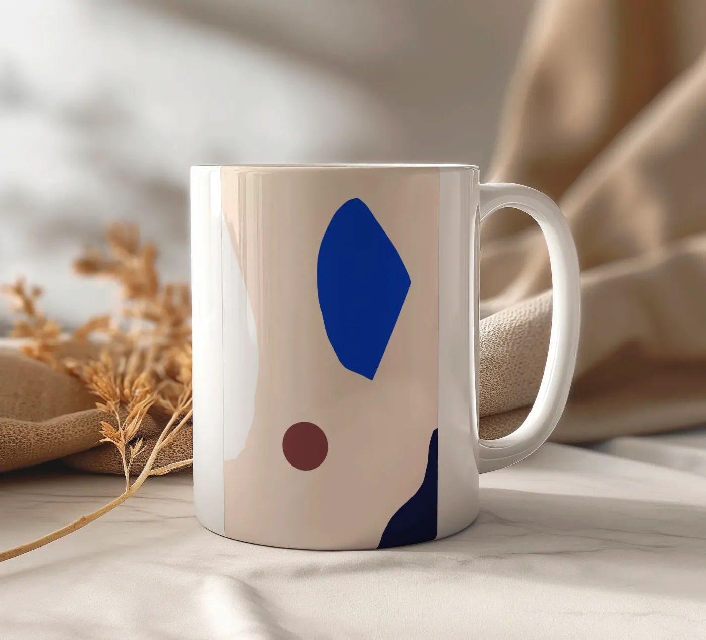 Shapes ceramic mug by Maren Gross