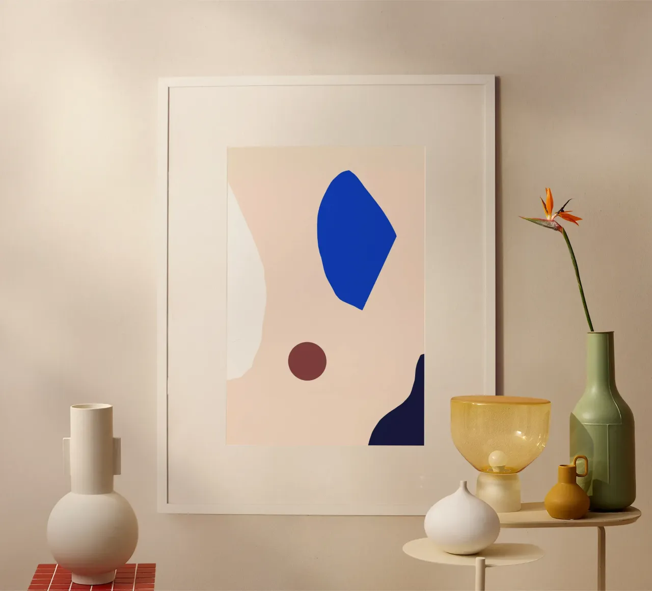 Shapes poster con telaio in legno da Maren Gross