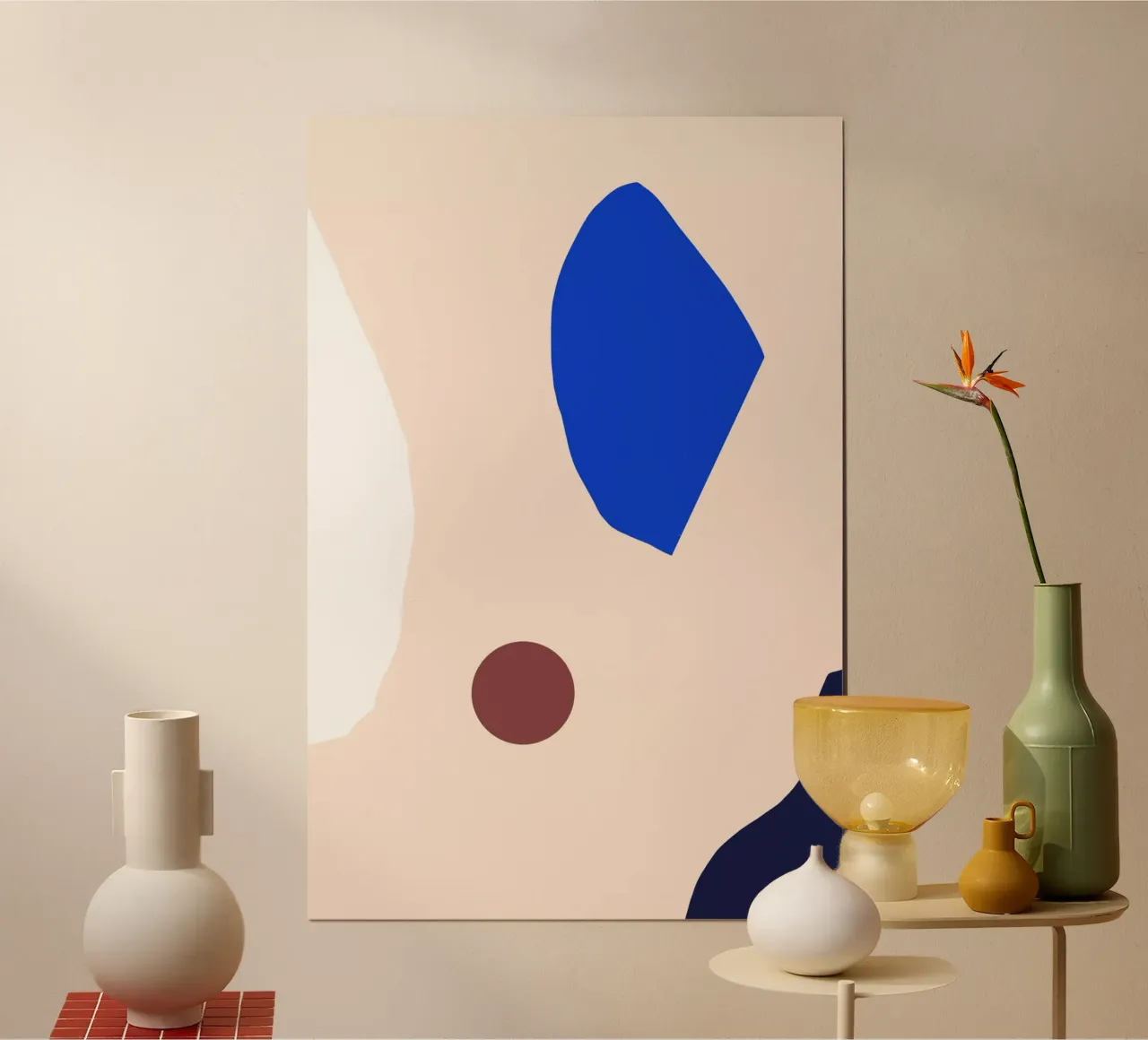 Shapes poster con telaio in legno da Maren Gross