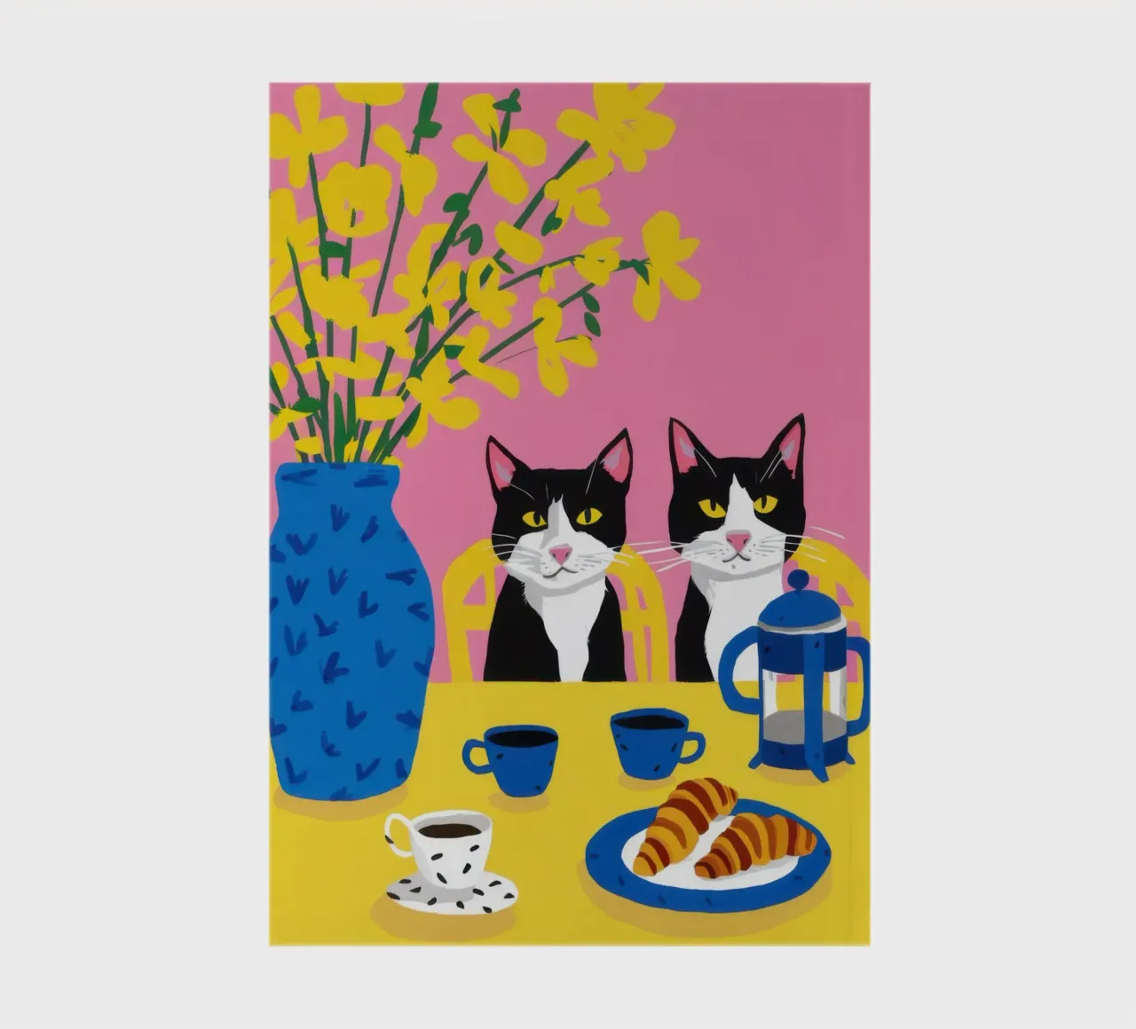 Breakfast with Cats notebook by Flock Reverie