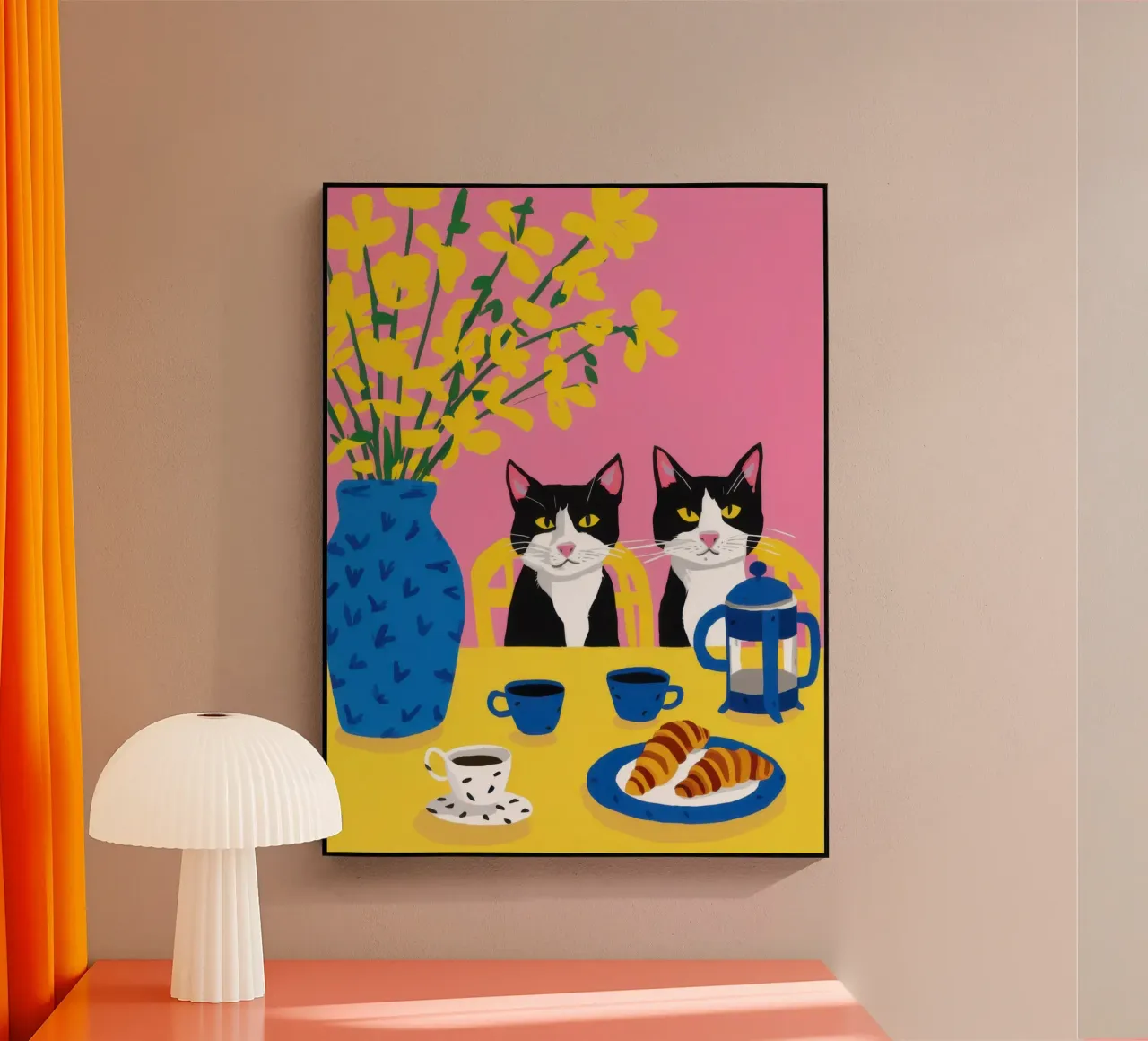 Colazione con i gatti plexiglass da Flock Reverie