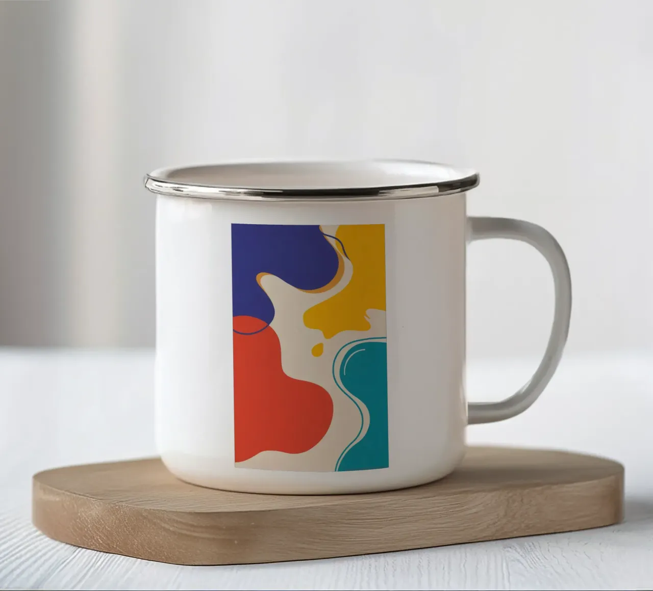 Flusso di colore astratto tazza in smalto da Veil Maya