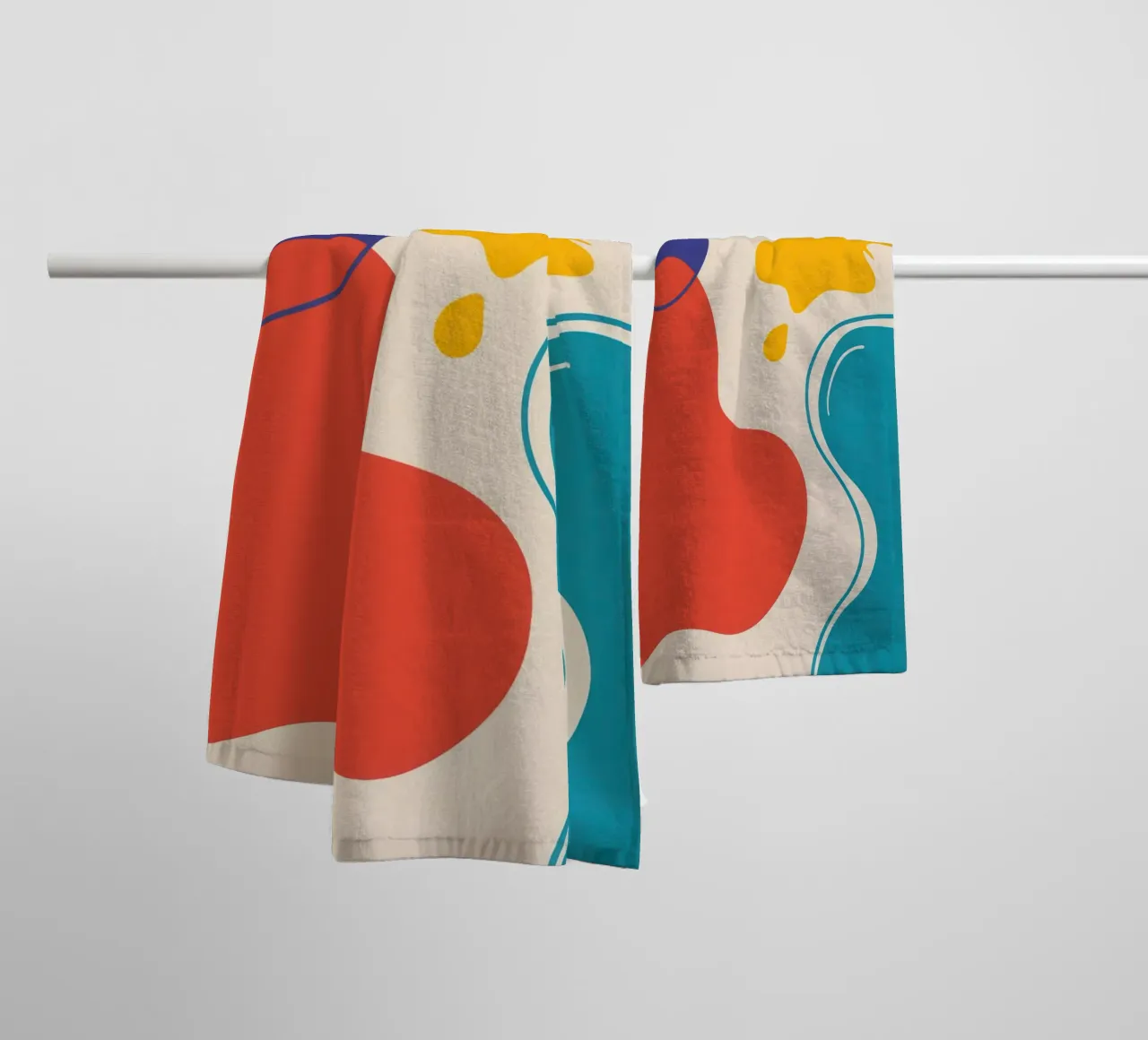 Abstract Color Flow towel by Veil Maya