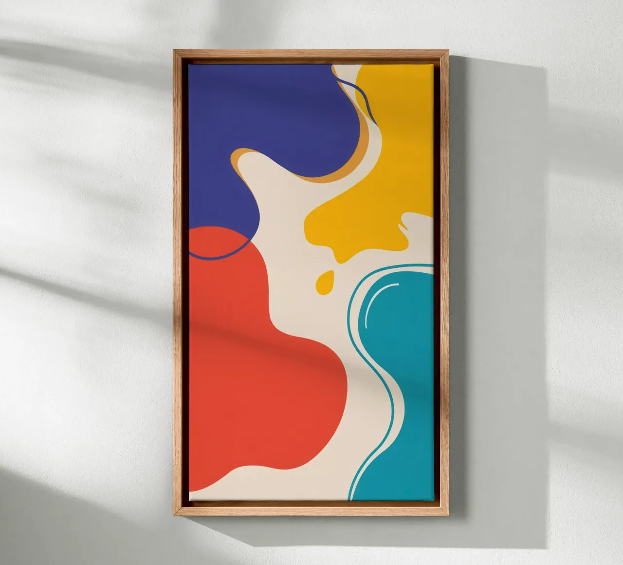 Flux de couleurs abstraites toile avec Caisse américaine de Veil Maya