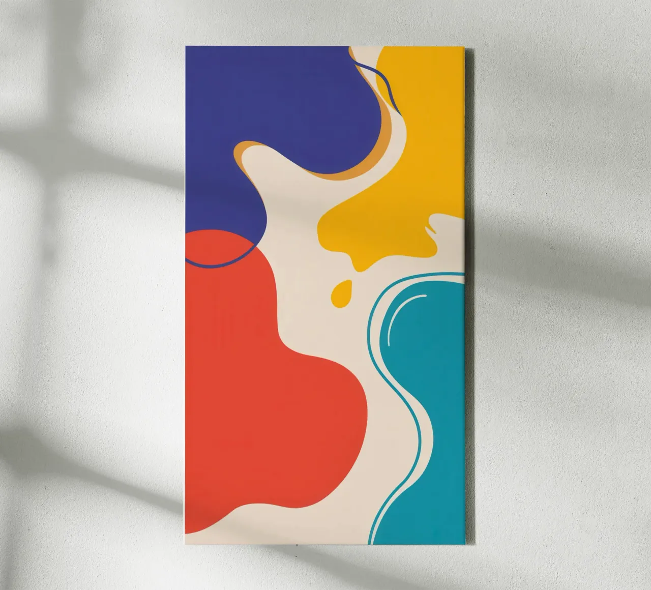 Flux de couleurs abstraites toile avec Caisse américaine de Veil Maya