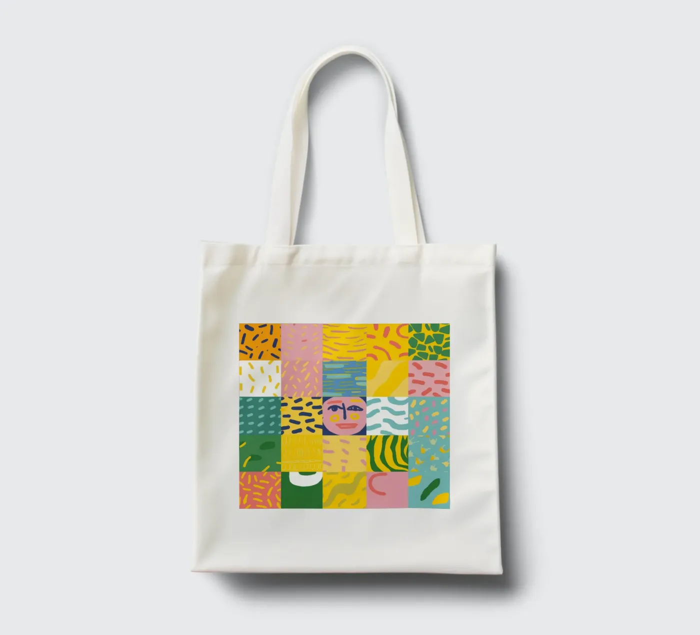 Anima prismatica patchwork borsa in juta da Prism Ritual