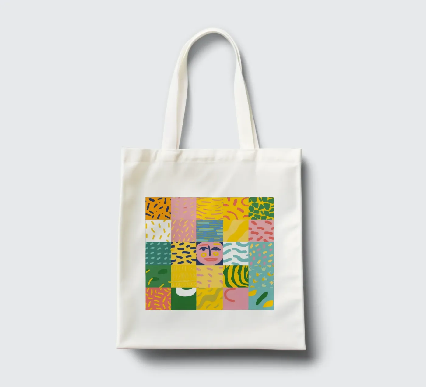 Anima prismatica patchwork borsa in juta da Prism Ritual