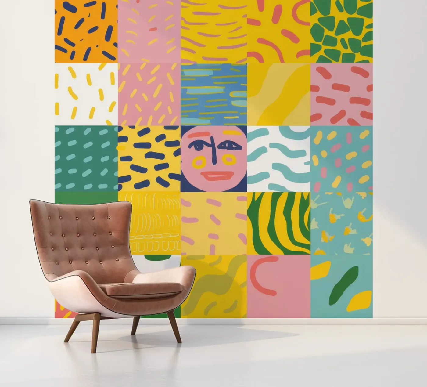Patchwork Prismatische Ziel fotobehang van Prism Ritual