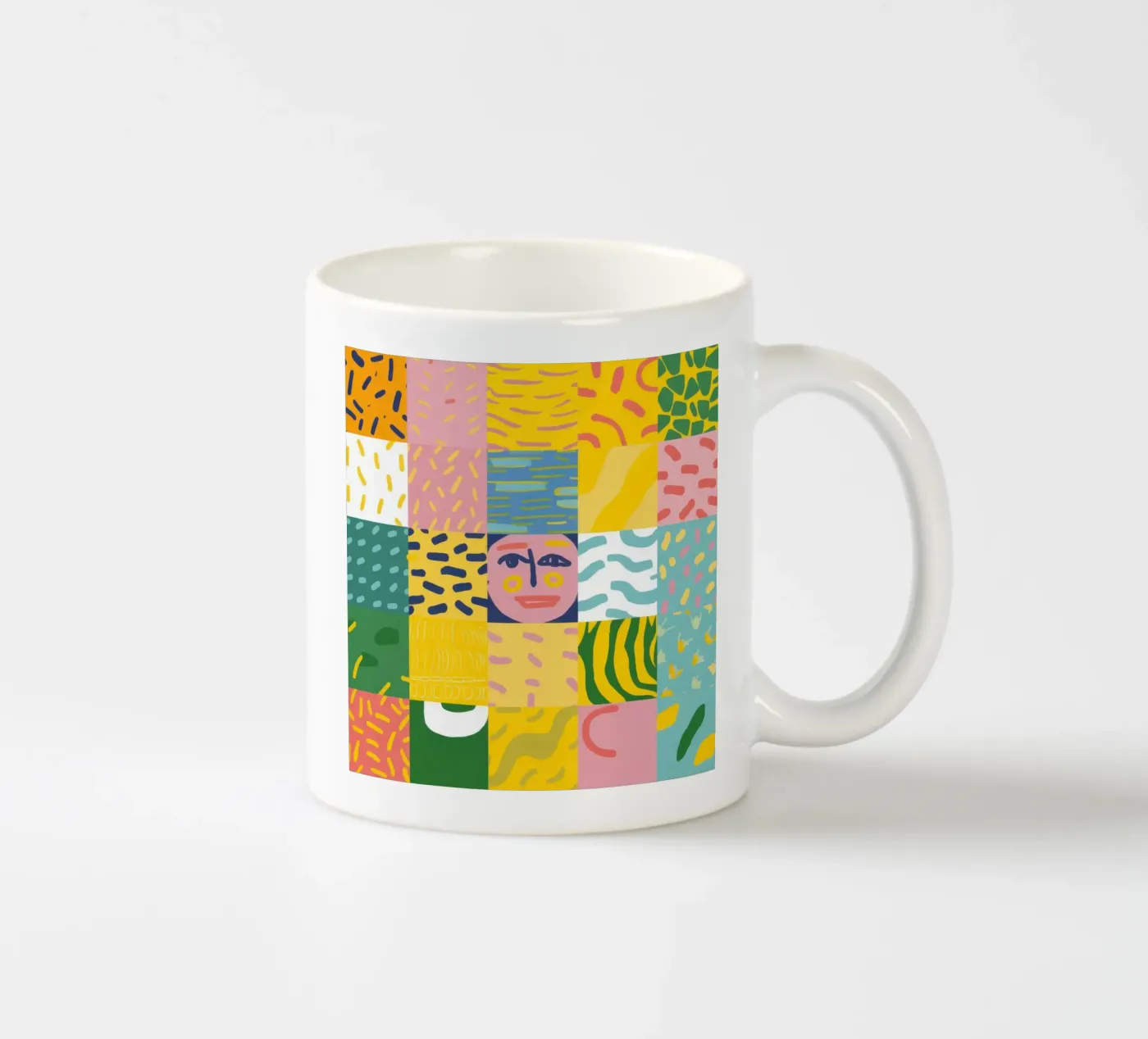 Patchwork Prismatic Soul ceramic mug by Prism Ritual