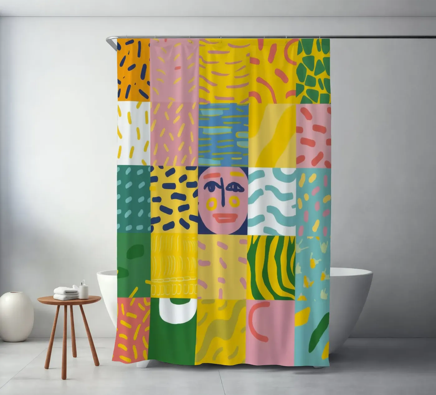 Anima prismatica patchwork tenda da doccia da Prism Ritual