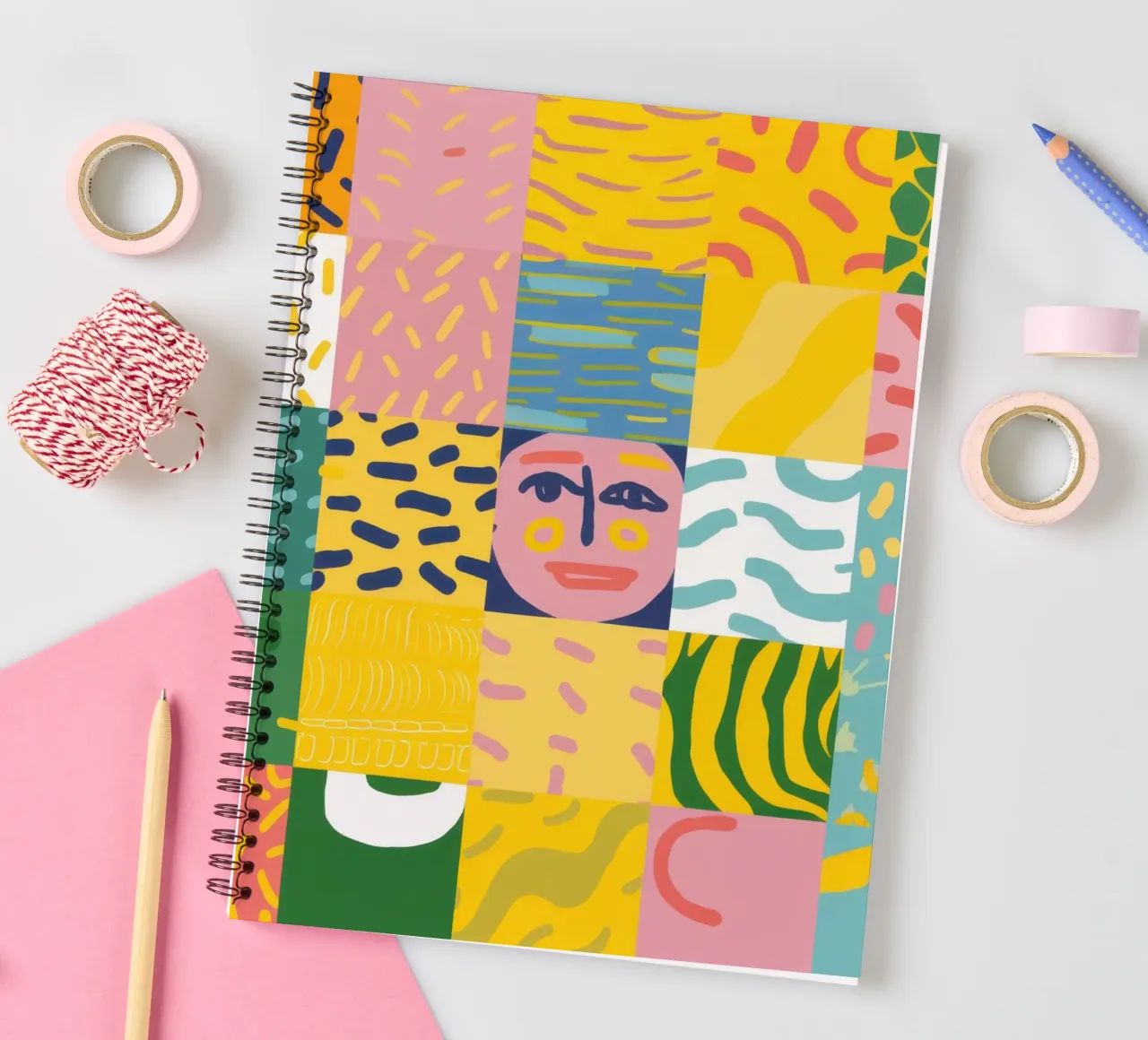 Patchwork Prismatic Soul spiral notebook by Prism Ritual