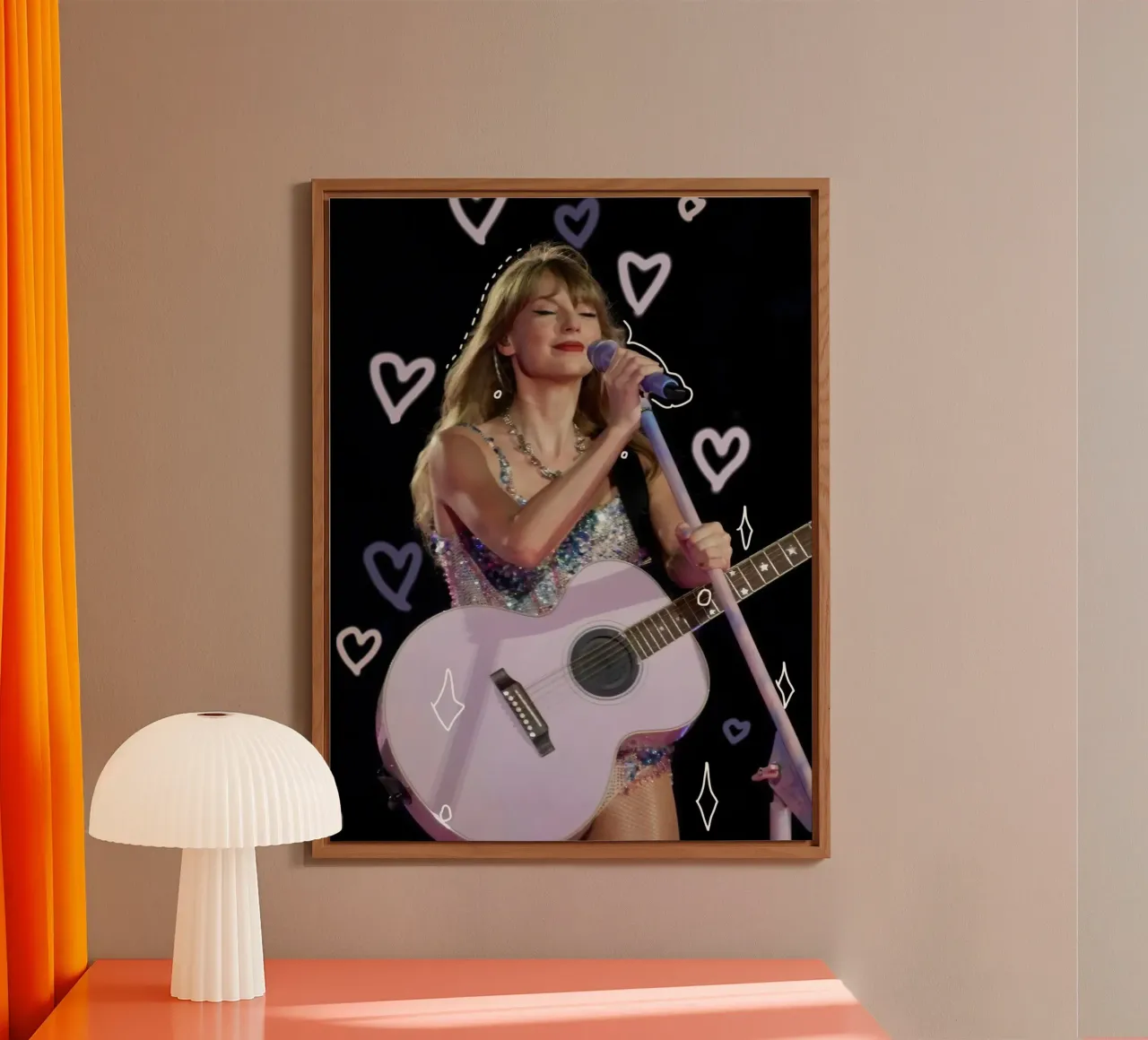 Taylor Swift guitar alluminio dibond da Musdadad Shop